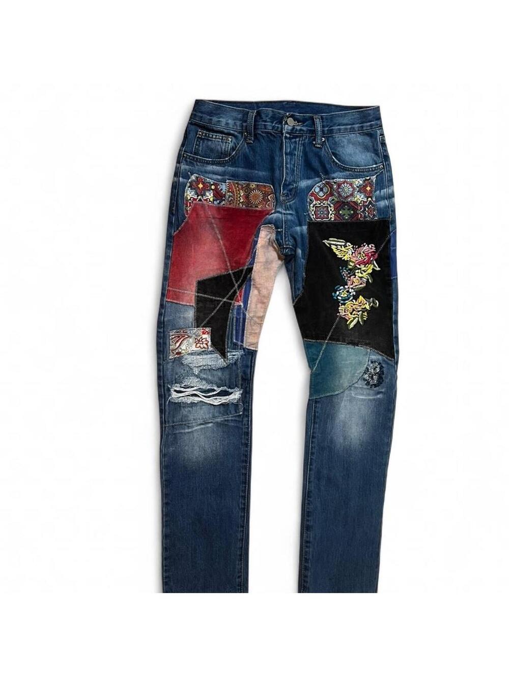 Boho Patchwork jeans brand mnml size 30.